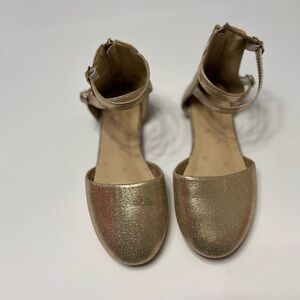 Panda Ninja‎ Gold Ankle Strap Kid's Shoes